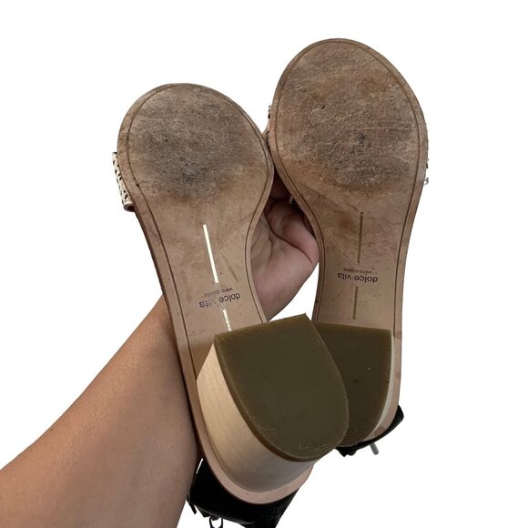 Dolce Vita Womens Calf Hair Leather Block Ankle Strap Open Toe Sandals Size 8 - Picture 5 of 8